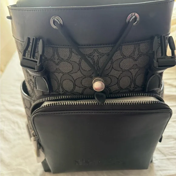 Coach Backpack in Black & Gray Signature Print F77171 Coach | Bags | Coach Black And Gray Signature Backpack  main image 2